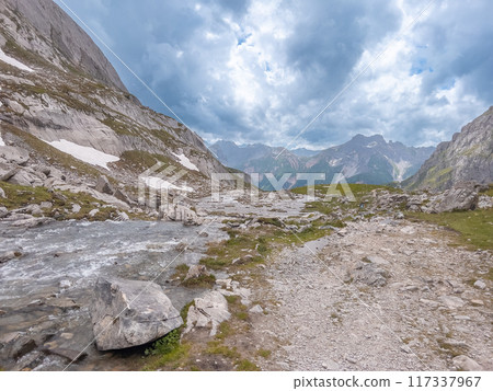 Hiking to Refuge du Col de la Vanoise in National Park of Vanoise 117337967