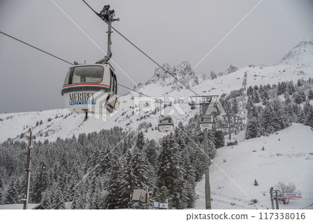Meribel - ski domain in the French alps of France Meribel - ski domain in the French alps of France 117338016