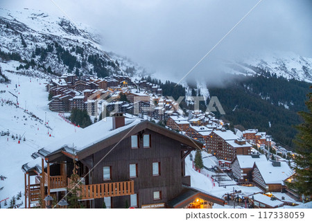 Meribel - ski domain in the French alps of France Meribel - ski domain in the French alps of France 117338059
