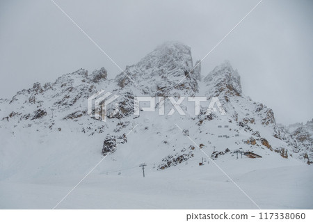 Meribel - ski domain in the French alps of France 117338060