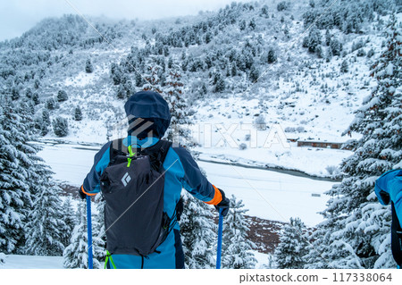 Meribel - ski domain in the French alps of France 117338064