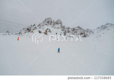 Meribel - ski domain in the French alps of France 117338085