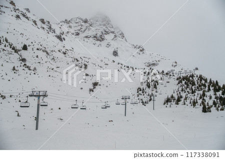 Meribel - ski domain in the French alps of France Meribel - ski domain in the French alps of France 117338091