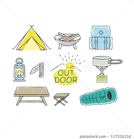 時尚戶外插畫 時尚戶外插畫 117338138