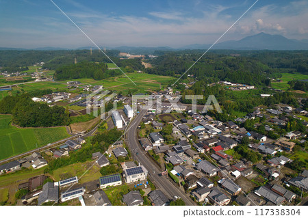 Shonai Town, Miyakonojo City, Summer 2014, Aerial photography 117338304
