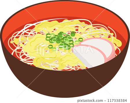 Fried egg noodle dish Fried egg noodle dish 117338384