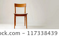Wooden Chair in a White Studio 117338439