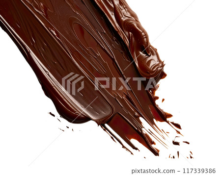 Smooth Chocolate Spread on Transparent Background 117339386