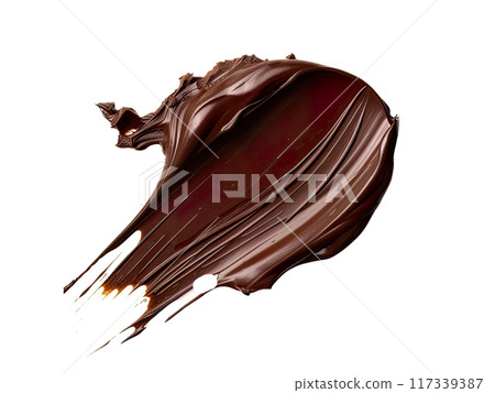 Smooth Chocolate Spread on Transparent Background Smooth Chocolate Spread on Transparent Background 117339387