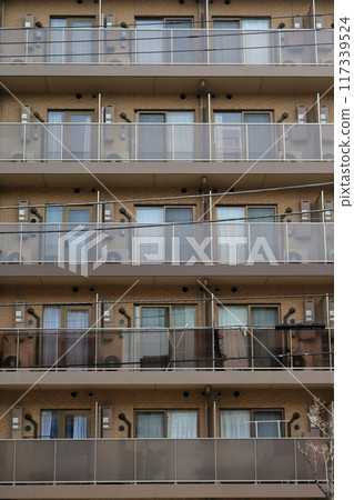 Balcony of a one-room apartment 117339524