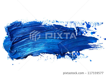 Blue Paint Brushstroke PNG Transparency Isolated Art 117339577