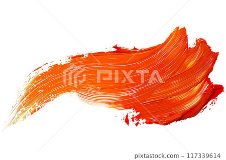 Orange Paint Brushstroke PNG Transparency Isolated Art 117339614