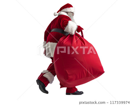 Santa Claus Carrying Gift Sack PNG Transparency Santa Claus Carrying Gift Sack PNG Transparency 117339974