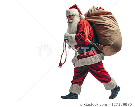 Santa Claus Carrying Sack of Gifts PNG Transparency Santa Claus Carrying Sack of Gifts PNG Transparency 117339980