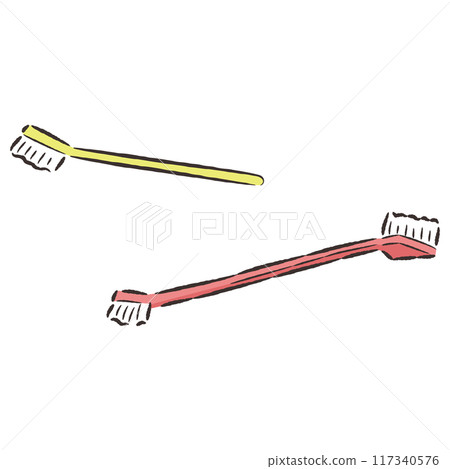 狗用牙刷手繪插圖集 117340576