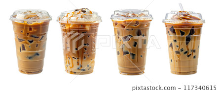 Iced Macchiato Drinks Close up PNG Transparency Iced Macchiato Drinks Close up PNG Transparency 117340615