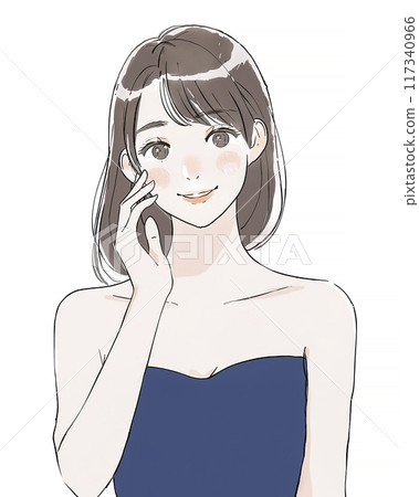 年輕女子美麗形像素材 年輕女子美麗形像素材 117340966