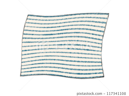 Simple fabric illustration drawn with crayons - striped pattern 117341108