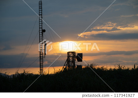 Sunset Over Radar Station,Caoshan Radar Station, Taiwan. Sunset Over Radar Station,Caoshan Radar Station, Taiwan. 117341927
