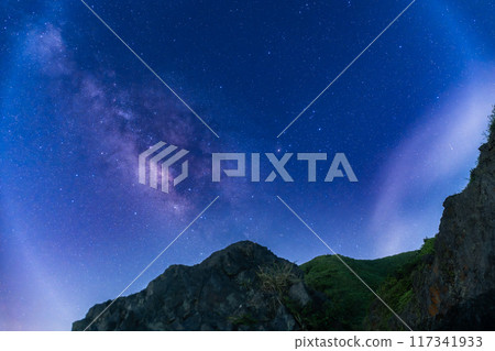 Starry Night Over Grass Mountain Radar Station, New Taipei City, Taiwan. 117341933