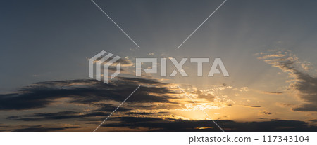 clouds on sky at sunset 117343104