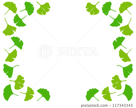 綠色銀杏框 綠色銀杏框 117343343
