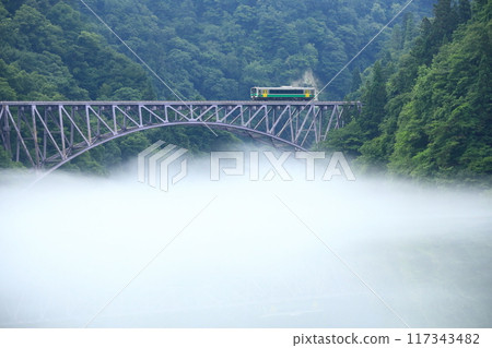 The first bridge over the Tadami River The first bridge over the Tadami River 117343482