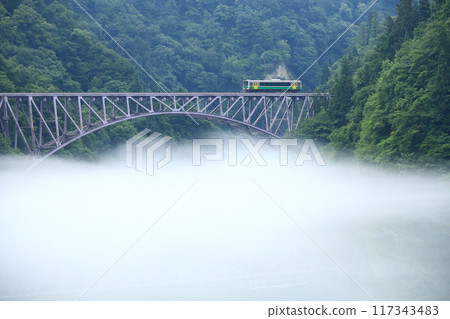 The first bridge over the Tadami River The first bridge over the Tadami River 117343483