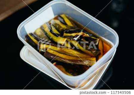 Boiled eggplant with eggplant Boiled eggplant with eggplant 117343506