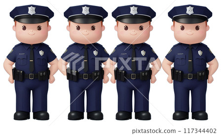 海外警察2D插畫 117344402