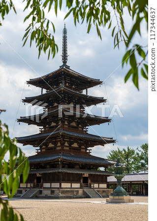 【法隆寺】奈良法隆寺、五層塔 117344637