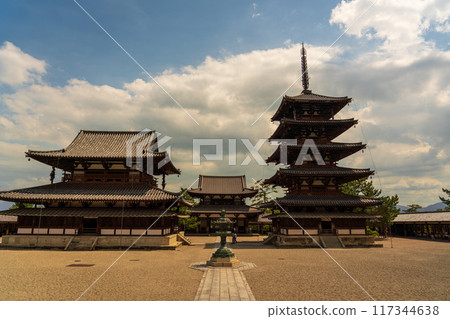 【法隆寺】奈良法隆寺、五層塔 117344638