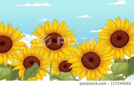 Sunflowers Under a Clear Sky Sunflowers Under a Clear Sky 117344848