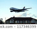 BA A380 landing at Heathrow Airport 117346399