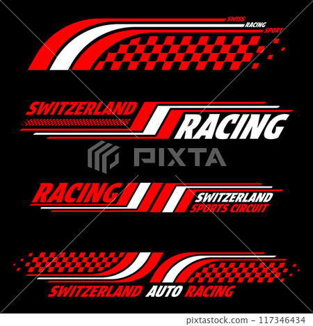 Racing Switzerland flag decals Racing Switzerland flag decals 117346434
