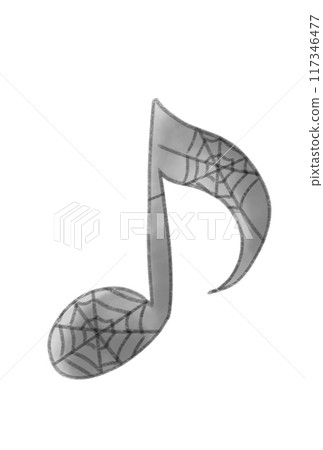 Spooky Halloween patterned musical notes Spooky Halloween patterned musical notes 117346477