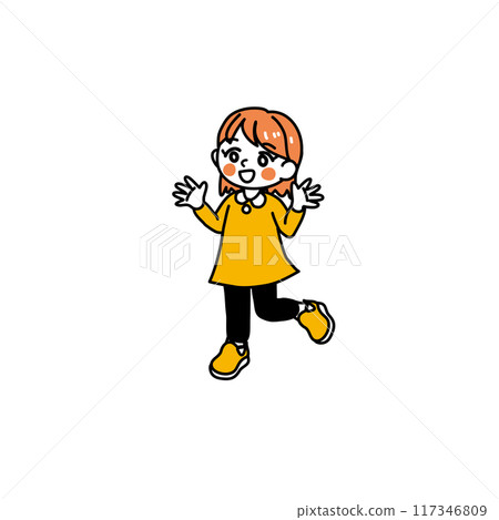 簡約觸感可愛少女(全身/歡樂)單色2 簡約觸感可愛少女(全身/歡樂)單色2 117346809