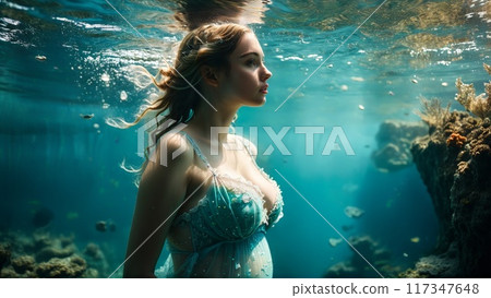 Aquatic Dreams A dreamlike underwater shoot with a pregnant model in flowing maternity lingerie stockings Aquatic Dreams A dreamlike underwater shoot with a pregnant model in flowing maternity lingerie stockings 117347648