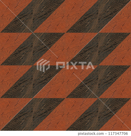 Wooden marquetry can be patterns created from the combination of wenge and walnut wood, wooden floor, parquet, cutting board, seamless texture 117347706