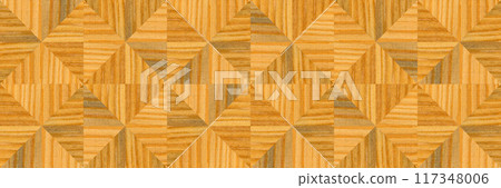 Wooden marquetry can be patterns created from the combination of pine wood, wooden floor, parquet, cutting board, seamless texture 117348006