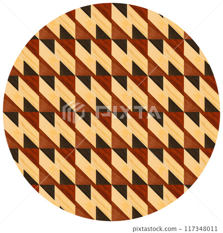 Wooden marquetry can be patterns created from the combination of pine and walnut wood, wooden floor, parquet, cutting board, seamless texture 117348011