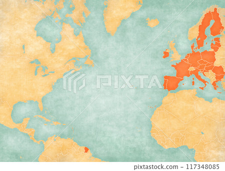 Map of North Atlantic Ocean - European Union Map of North Atlantic Ocean - European Union 117348085