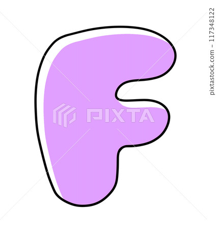 A simple, rounded version of the capital alphabet "F" in a solid color 117348122
