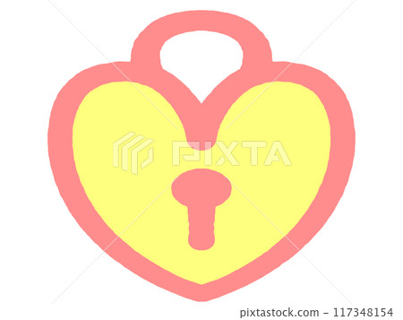 心型掛鎖插畫素材 心型掛鎖插畫素材 117348154