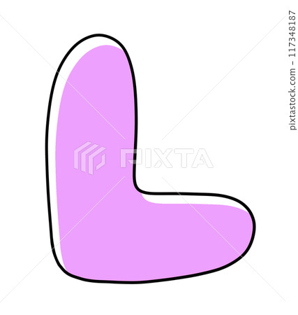寬鬆簡約大寫字母“L”圓角版,純色 寬鬆簡約大寫字母“L”圓角版,純色 117348187