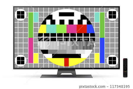 TV color test pattern screen TV color test pattern screen 117348195