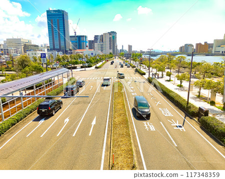 The cityscape of Bandai seen from Ryutoo Bridge Hashizume 117348359