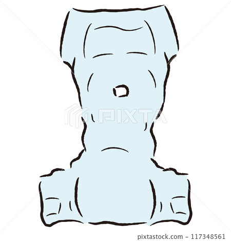 狗尿布手繪插畫 117348561