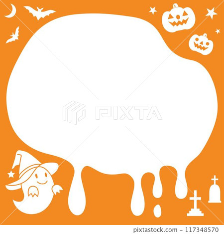 Halloween decoration frame, template for Halloween design 117348570