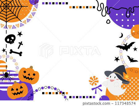 Halloween decoration frame, template for Halloween design Halloween decoration frame, template for Halloween design 117348574